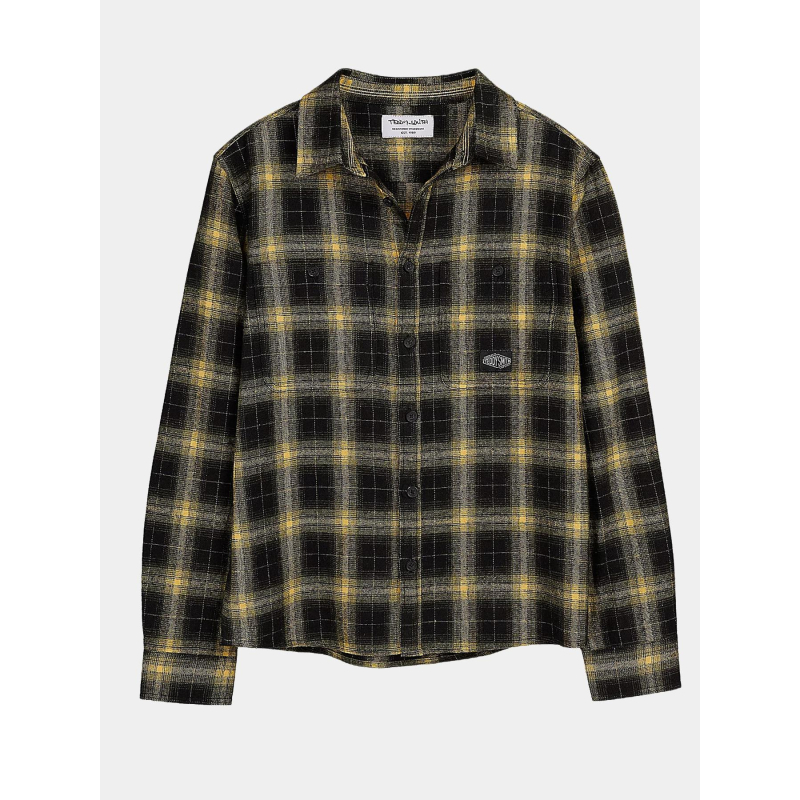 Chemise à carreaux antho noir jaune garçon - Teddy Smith