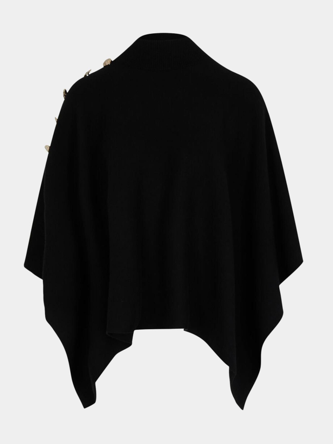 Poncho uni roue noir femme - Morgan