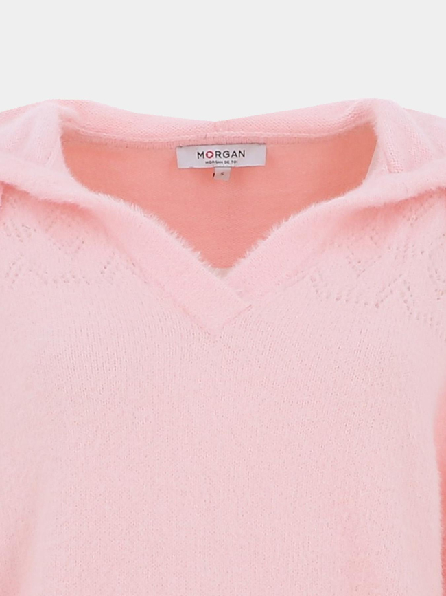 Pull col v balou rose clair femme - Morgan