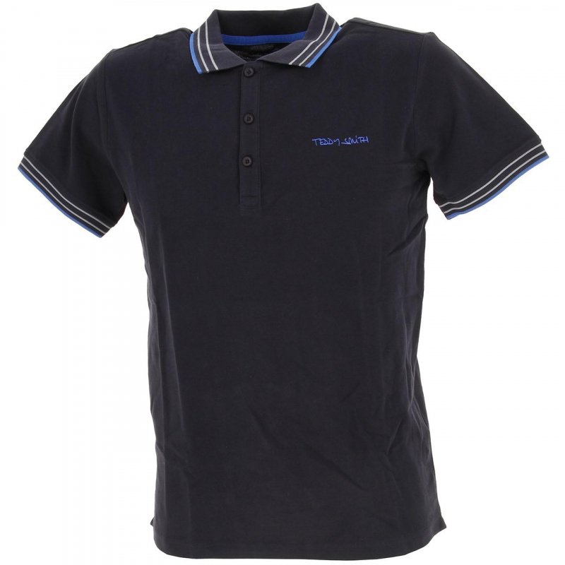 Polo pasy bleu marine garçon - Teddy Smith