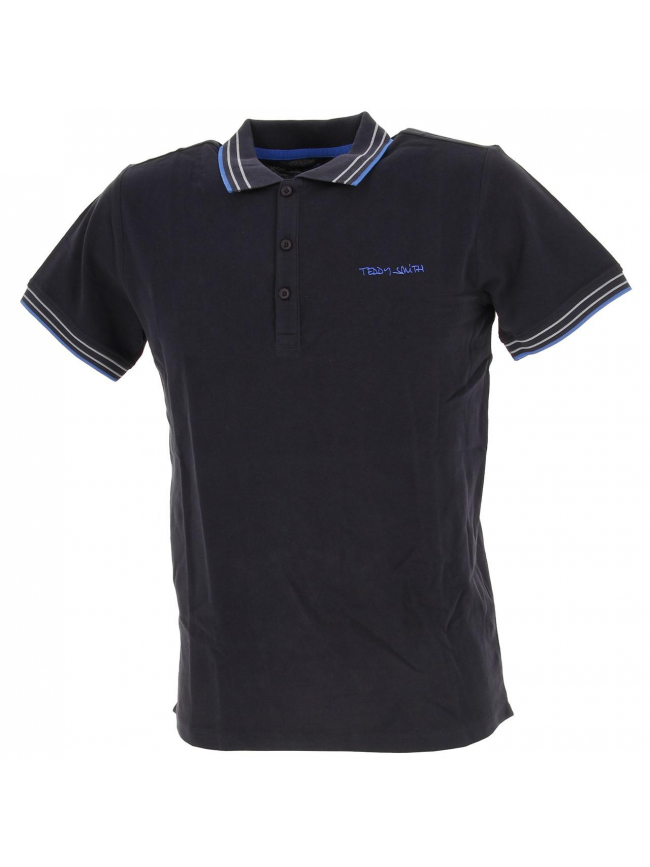 Polo pasy bleu marine garçon - Teddy Smith