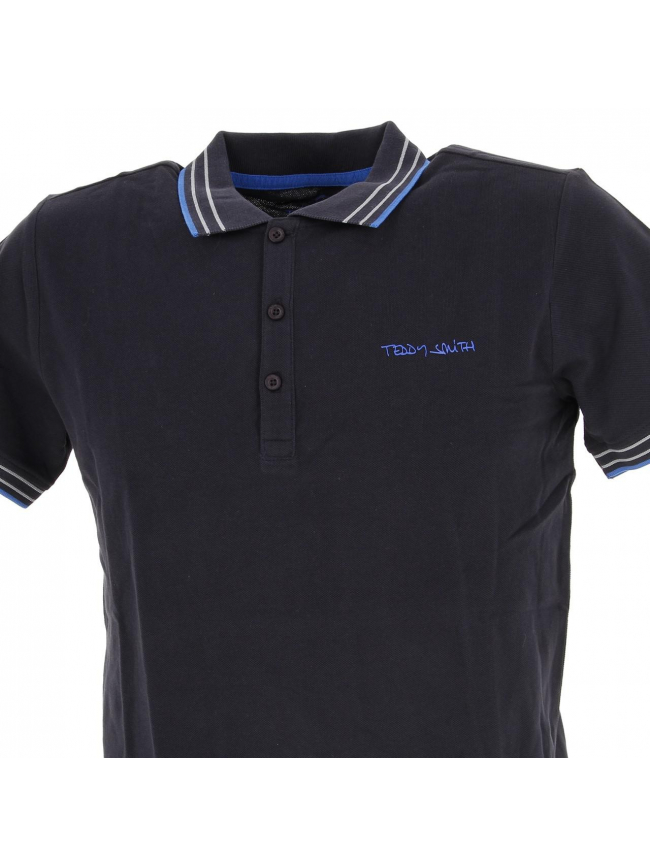 Polo pasy bleu marine garçon - Teddy Smith