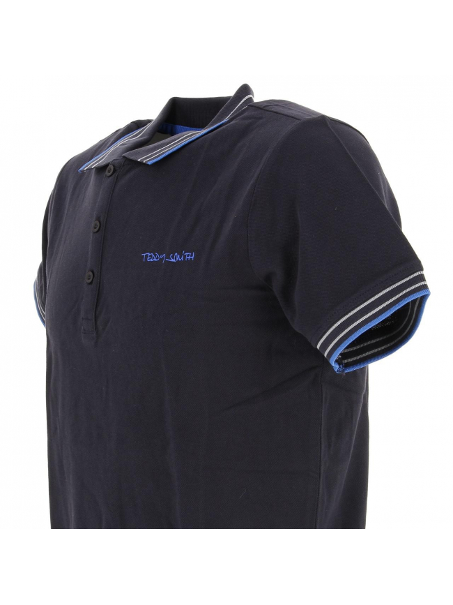 Polo pasy bleu marine garçon - Teddy Smith