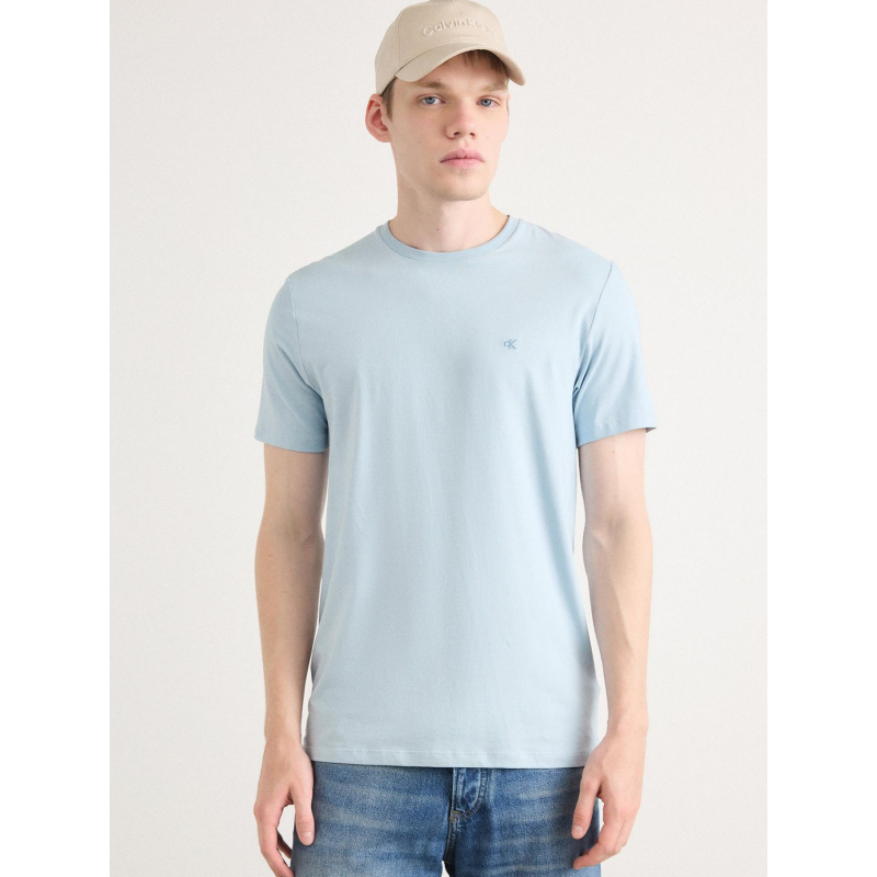 T-shirt slim stretch bleu ciel homme - Calvin Klein