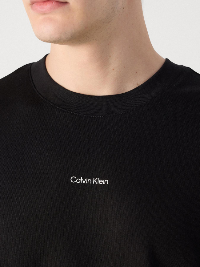 T-shirt stretch pique nano easy noir homme - Calvin Klein