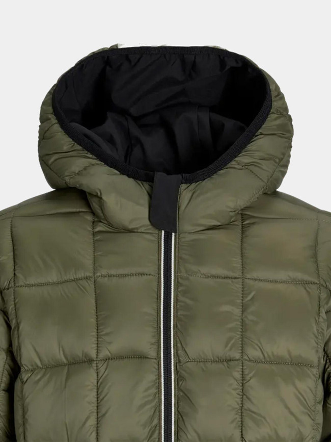 Doudoune réversible brook noir kaki garçon - Jack & Jones