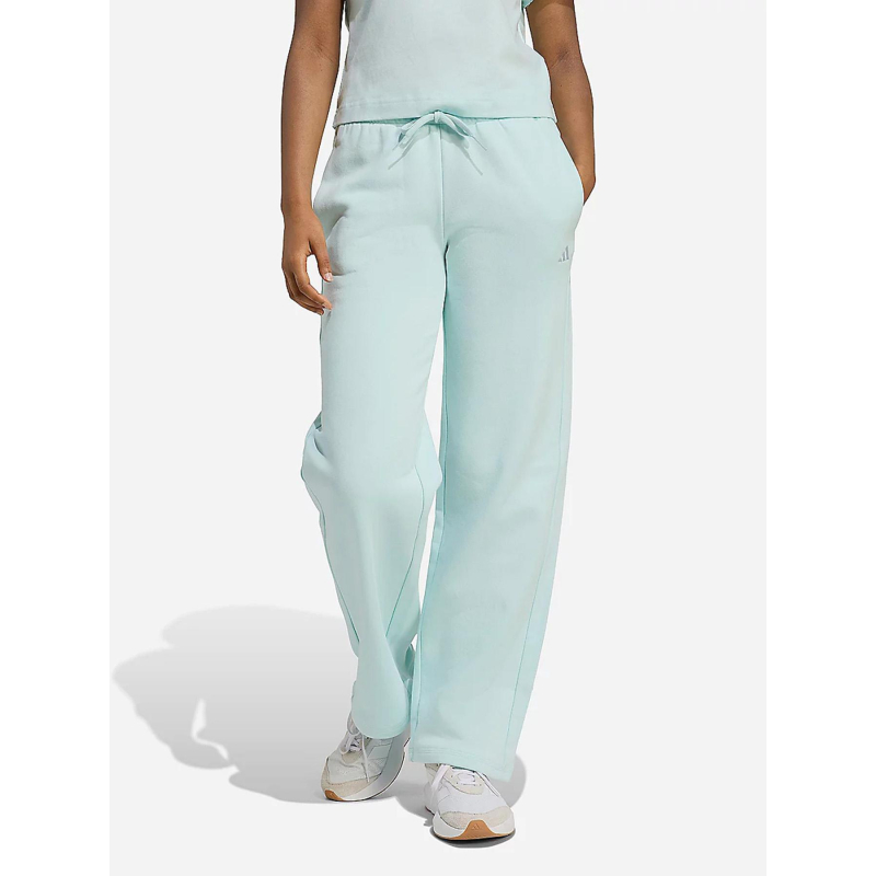 Jogging droit fleece halmin bleu femme - Adidas