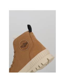 Baskets pallashock zip fourrées marron femme - Palladium