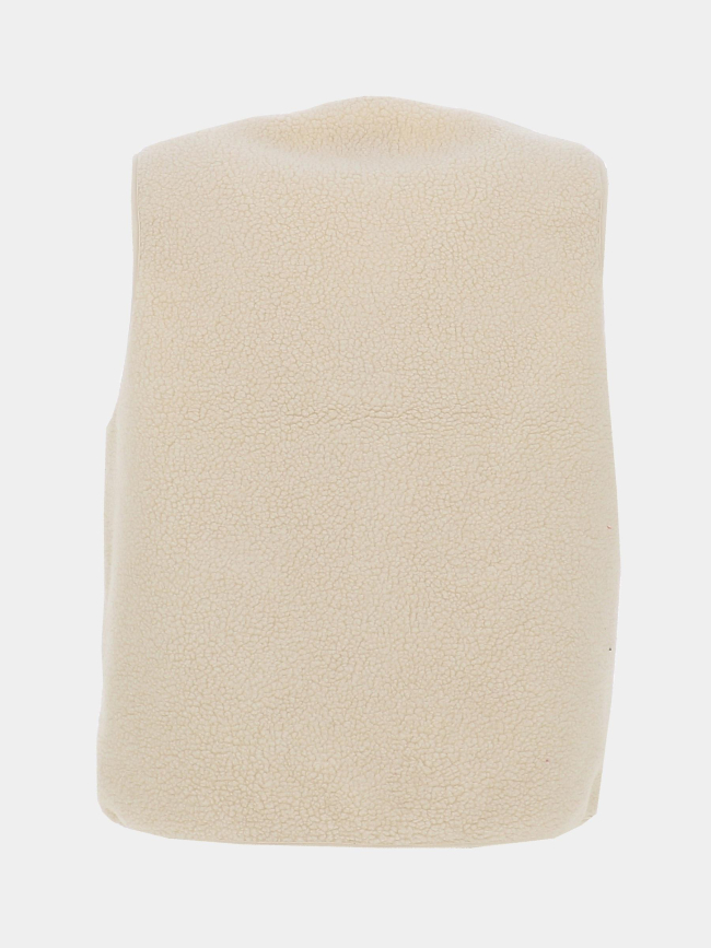 Veste sans manche teddy vintage baby blanc femme - Only