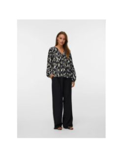 Chemisier fanini noir vert femme - Vero Moda