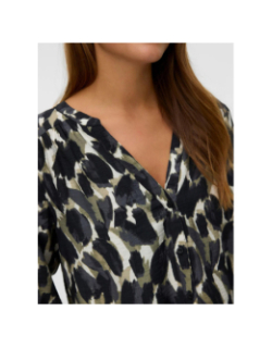 Chemisier fanini noir vert femme - Vero Moda