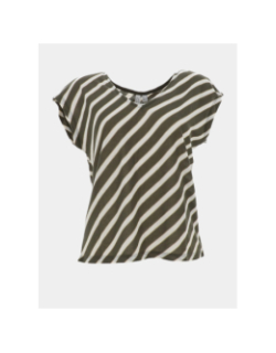 T-shirt col v fika kaki femme - Vero Moda