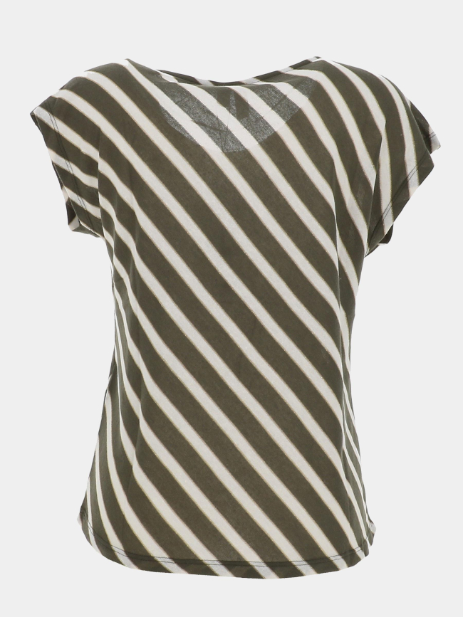 T-shirt col v fika kaki femme - Vero Moda