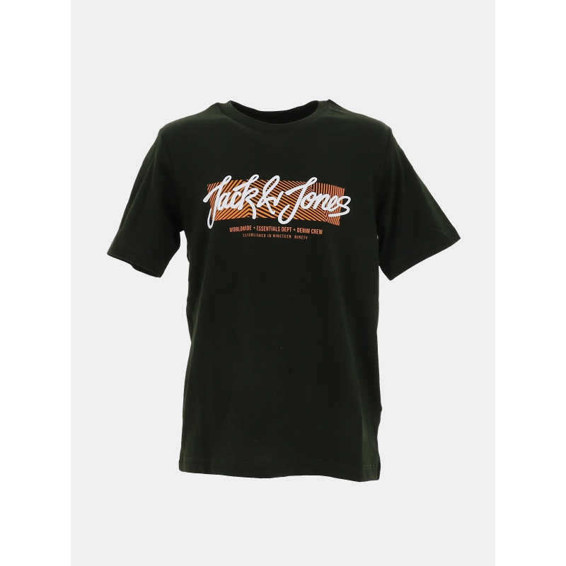 T-shirt urban vert foncé garçon - Jack & Jones