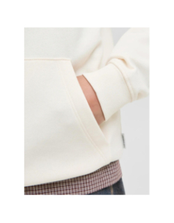 Sweat à capuche jorinwood blanc crème garçon - Jack & Jones