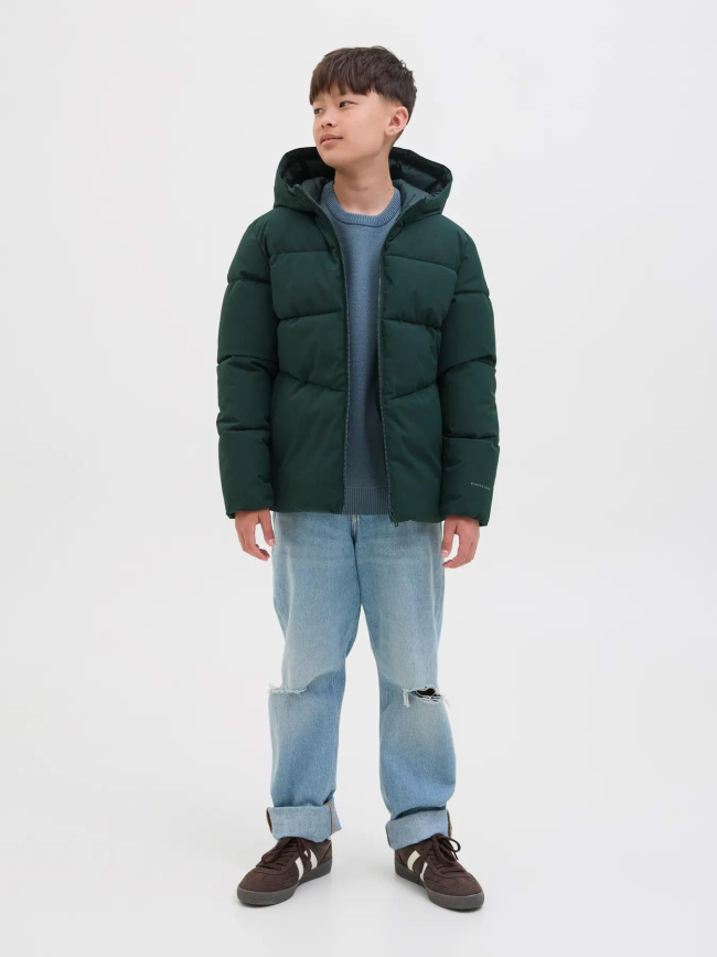 Doudoune global vert garçon - Jack & Jones