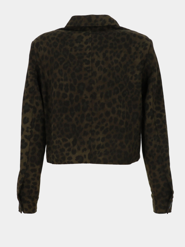 Veste suédine léopard moon kaki femme - Only