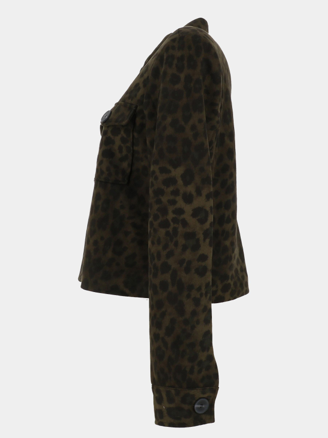Veste suédine léopard moon kaki femme - Only