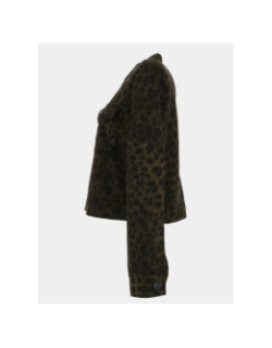 Veste suédine léopard moon kaki femme - Only