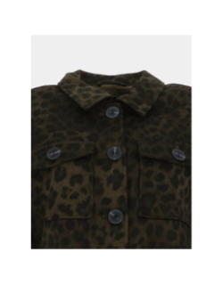 Veste suédine léopard moon kaki femme - Only