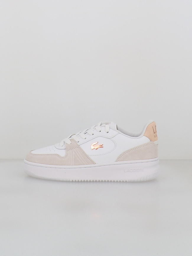 Baskets bi-matière l001 blanc femme - Lacoste