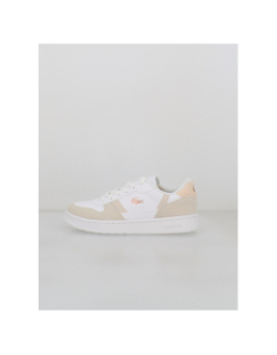 Baskets t-clip set 224 blanc beige enfant - Lacoste