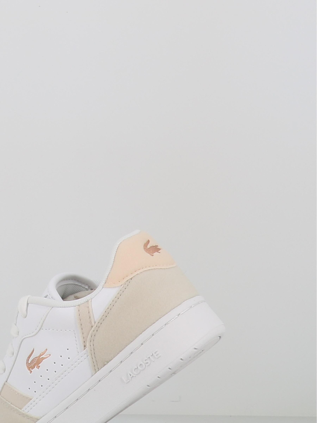 Baskets t-clip set 224 blanc beige enfant - Lacoste