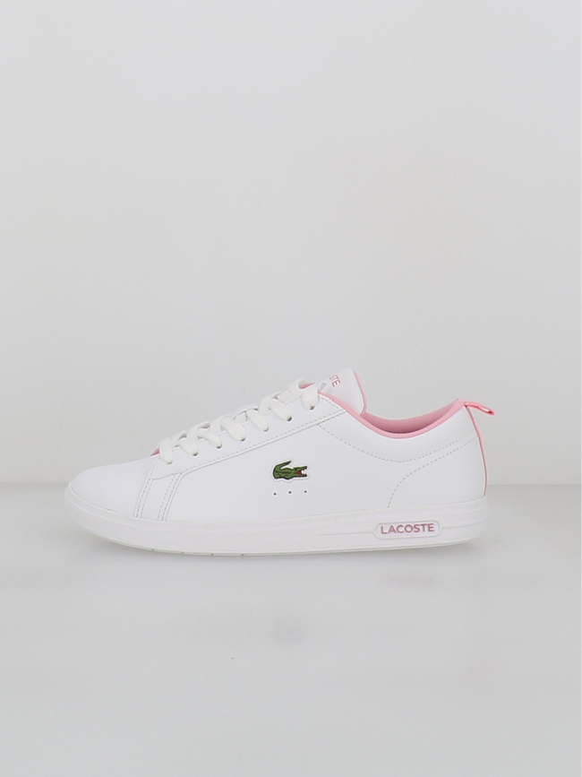 Baskets court base 224 blanc rose femme - Lacoste