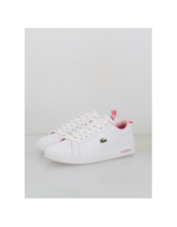 Baskets court base 224 blanc rose femme - Lacoste