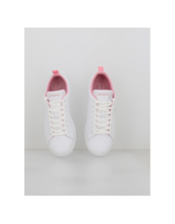 Baskets court base 224 blanc rose femme - Lacoste