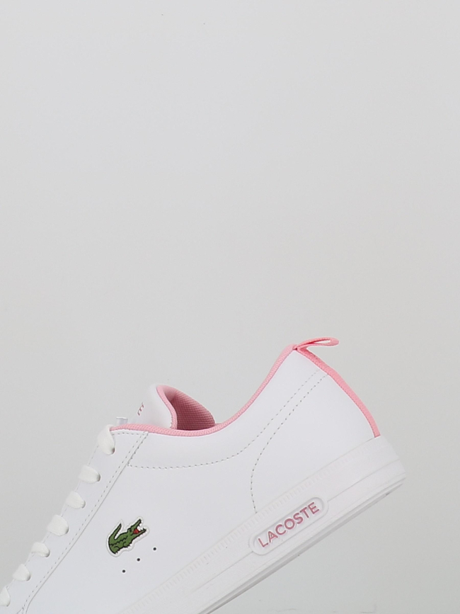 Baskets court base 224 blanc rose femme - Lacoste