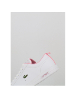 Baskets court base 224 blanc rose femme - Lacoste