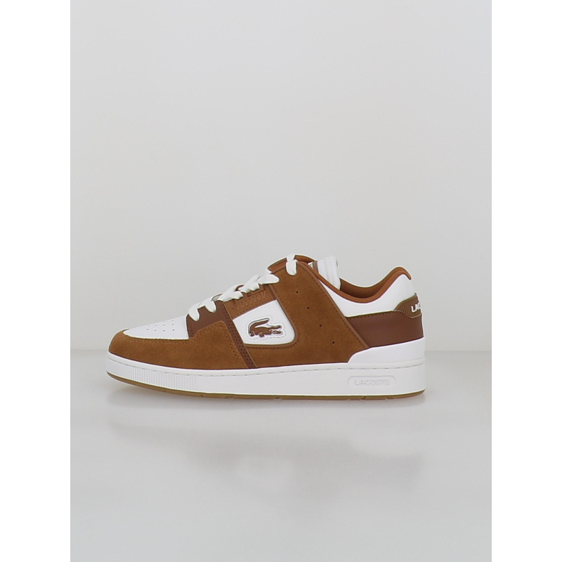 Baskets court cage 225 marron blanc homme - Lacoste