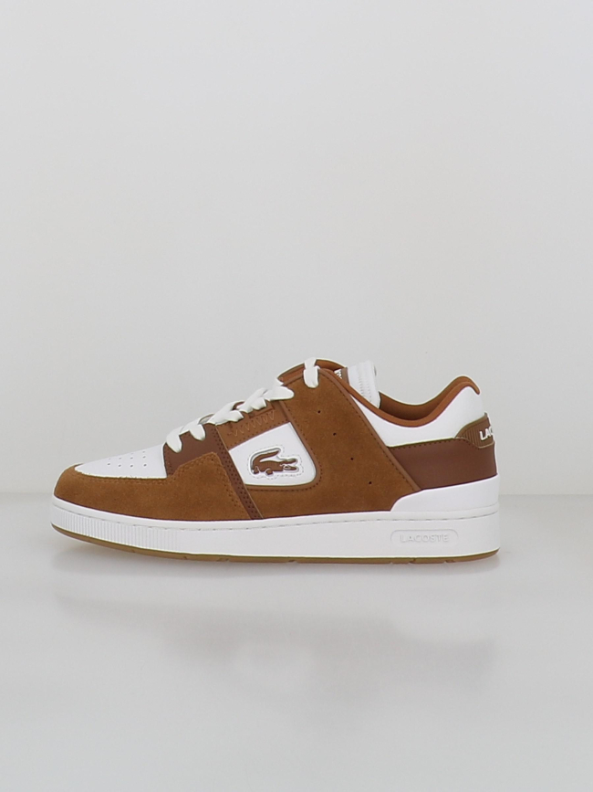 Baskets court cage 225 marron blanc homme - Lacoste