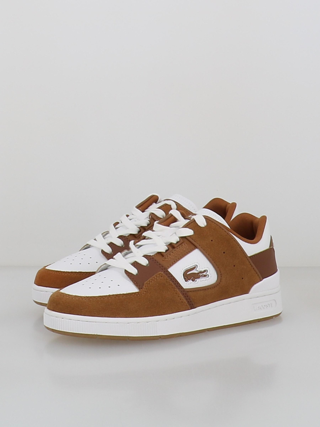 Baskets court cage 225 marron blanc homme - Lacoste