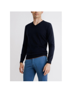 Pull col v brent bleu marine homme - Izac