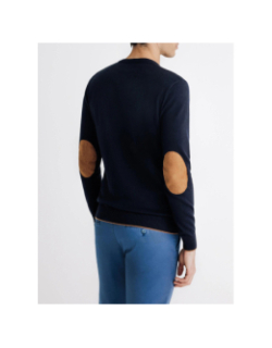 Pull col v brent bleu marine homme - Izac