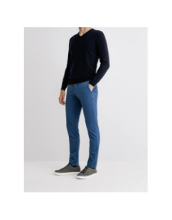 Pull col v brent bleu marine homme - Izac