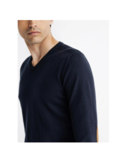 Pull col v brent bleu marine homme - Izac