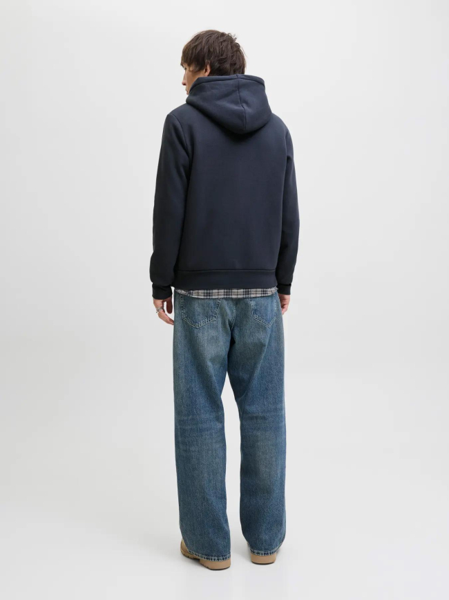 Sweat à capuche zippé teddy blumason bleu homme - Jack & Jones