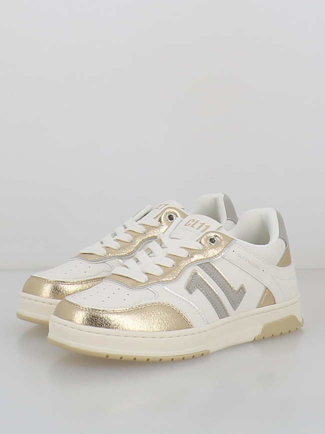 Baskets cl94 blanc doré femme - CL11