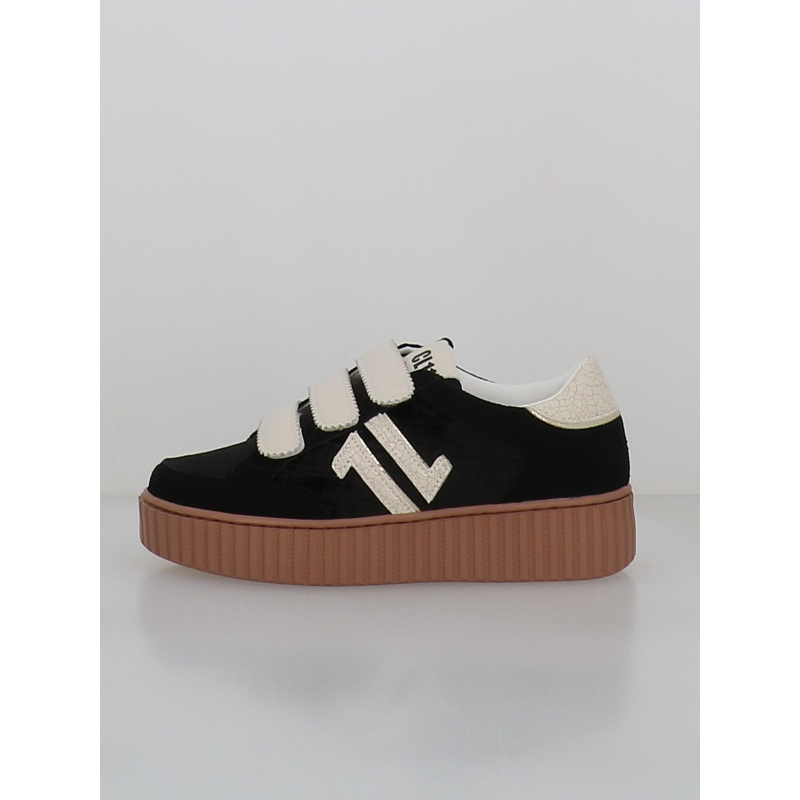 Baskets à scratch velours cl91 noir femme - CL11