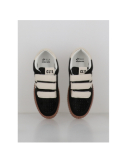 Baskets à scratch velours cl91 noir femme - CL11