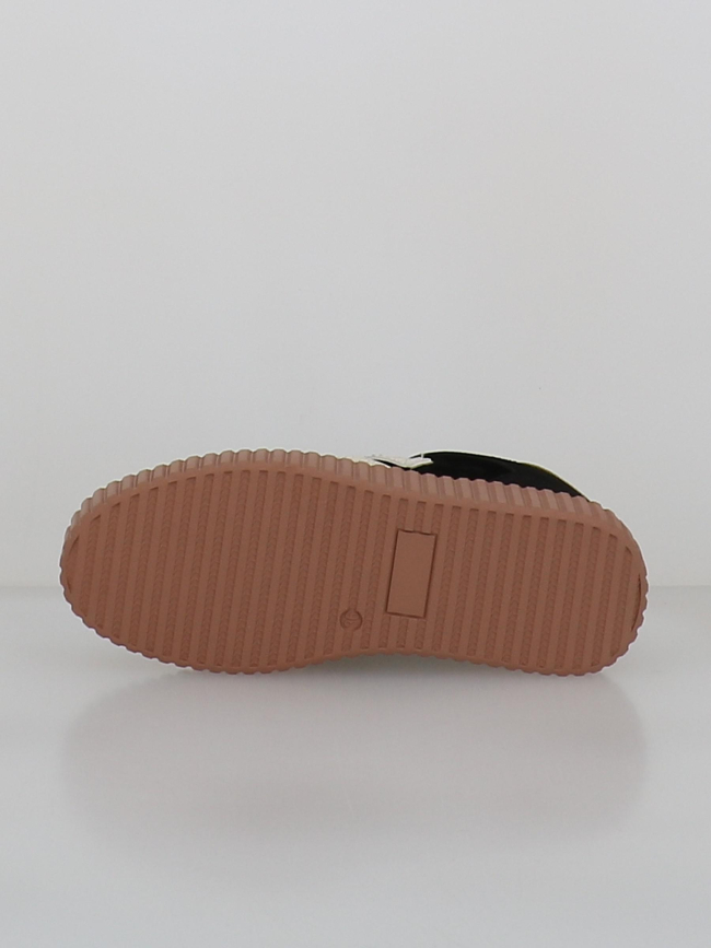 Baskets à scratch velours cl91 noir femme - CL11