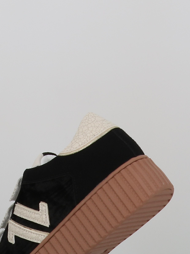 Baskets à scratch velours cl91 noir femme - CL11
