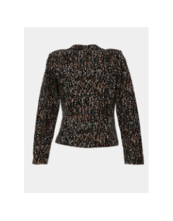Veste blazer imprimée poptrash noir marron femme - Only