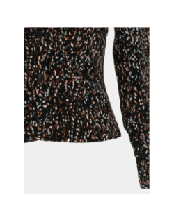 Veste blazer imprimée poptrash noir marron femme - Only