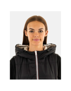 Doudoune sans manche réversible fry noir argenté femme - Only