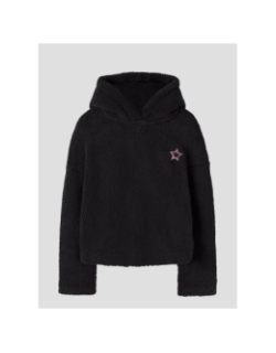 Sweat à capuche teddy odette noir fille - Name It