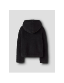 Sweat à capuche teddy odette noir fille - Name It